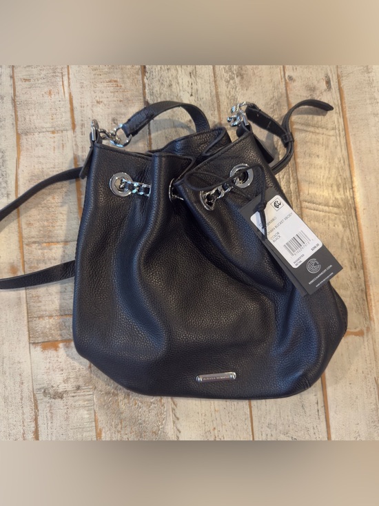 Rebecca Minkoff Handbags - NWT Rebecca Minkoff Black Pebbled Leather Chain Bucket Crossbody Bag